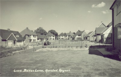 Horsted Keynes: Boxes Lane as built in 1955.