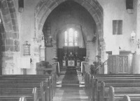 Unusual interior view of St. Giles Church, Horsted Keynes.