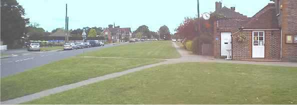 A composite picture from the West end of the village green.