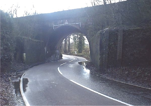 The wide butresses at the side of the London to Brighton LBSCR.