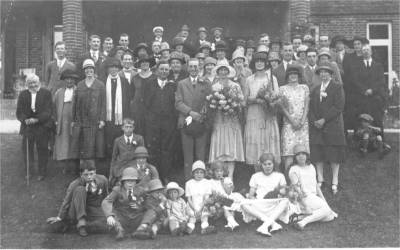 Horsted Keynes: The wedding of Mr. and Mrs. Tidey in 1926.